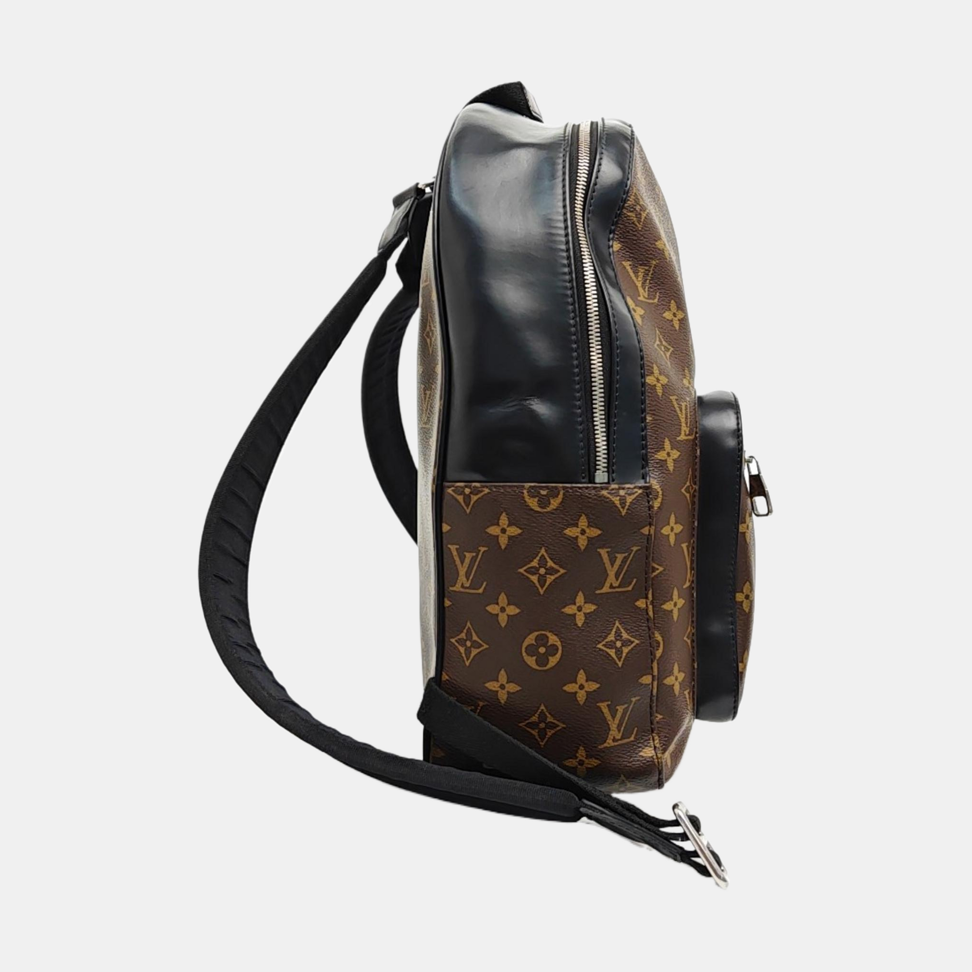 JOSH Monogram Coated Canvas Brown