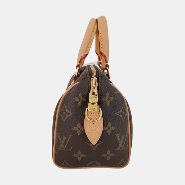 SPEEDY 20 Monogram Coated Canvas Brown