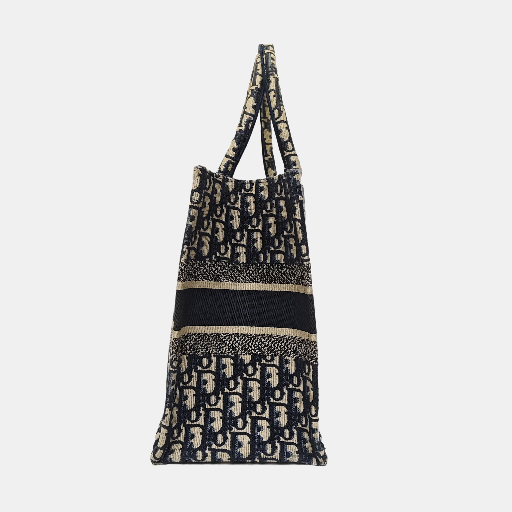 Book Tote Medium Oblique Canvas Blue