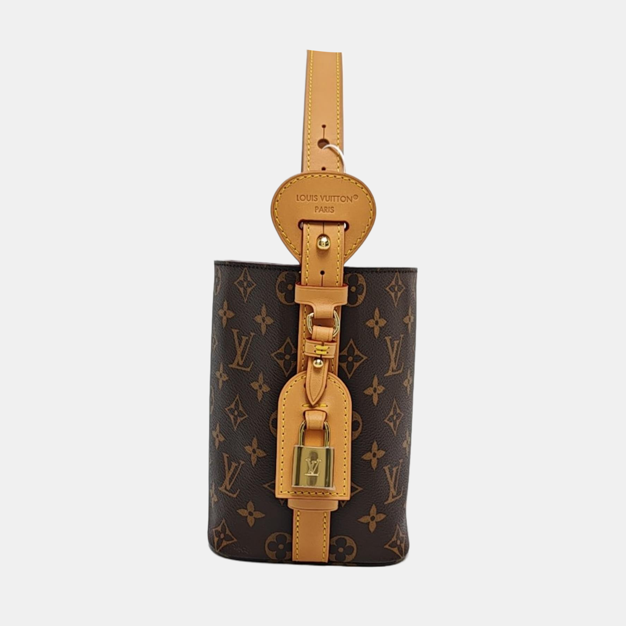 ALL IN BB Monogram Coated Canvas Brown