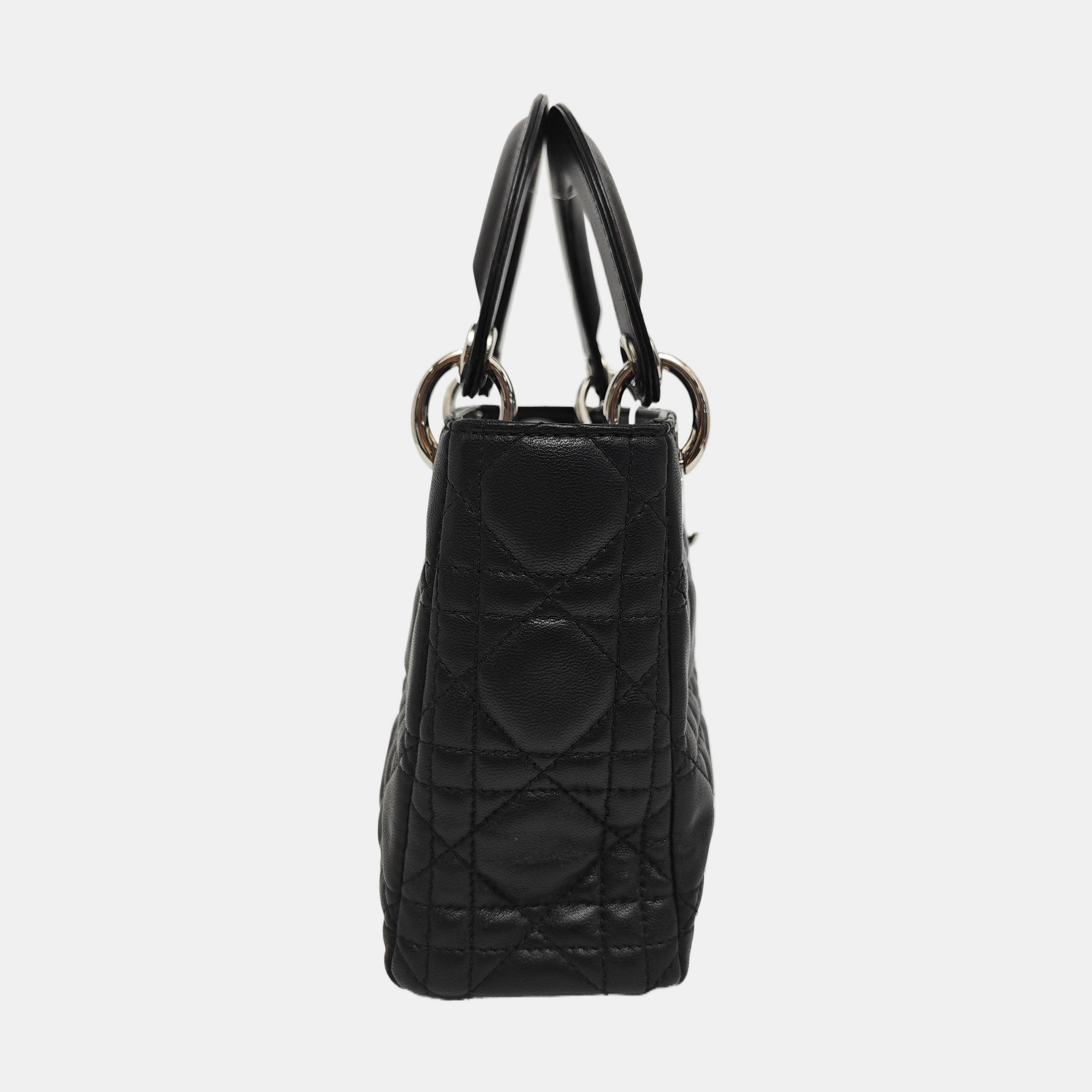 Lady Dior Mini Cannage Lambskin Black