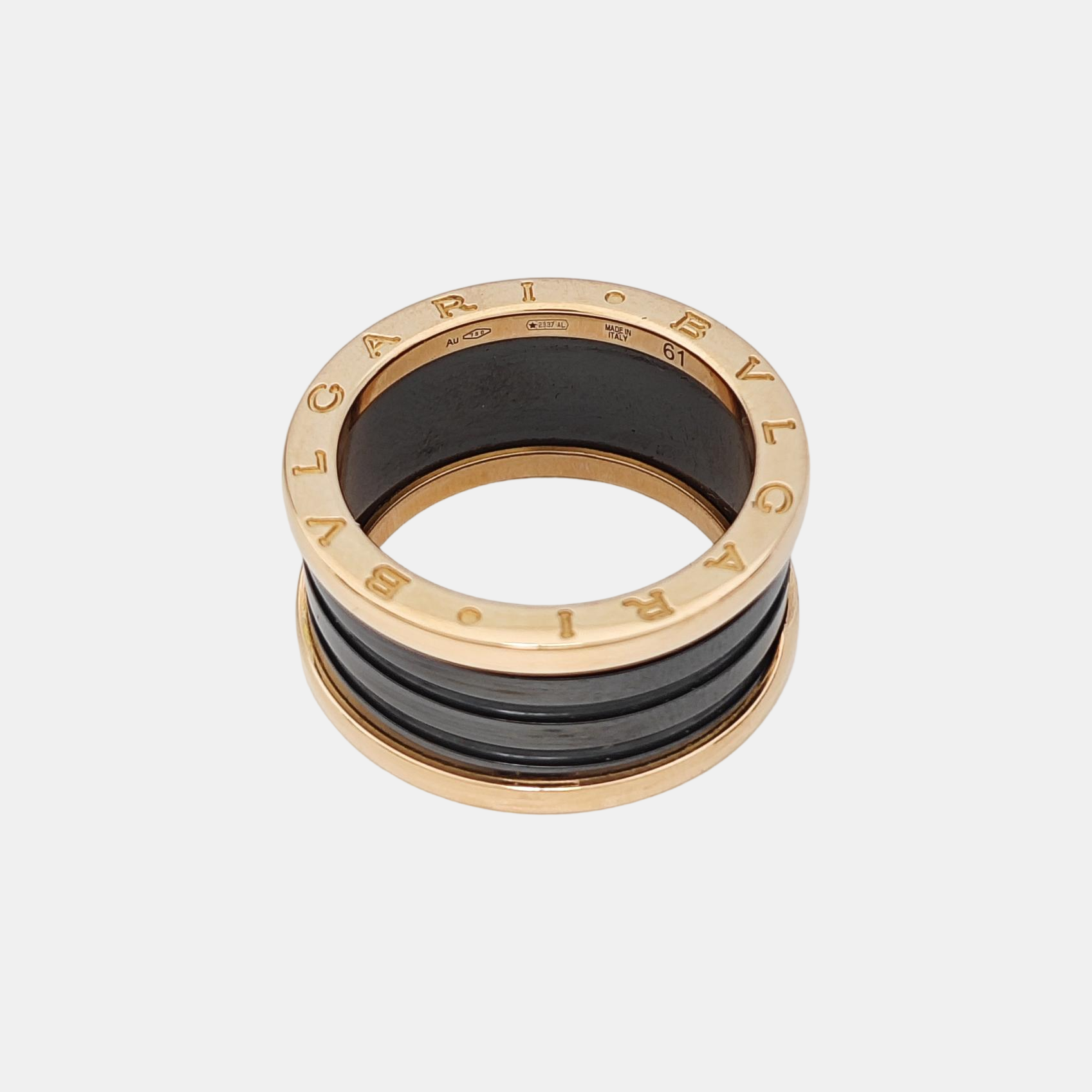 B.ZERO1 18k Rose Gold Ring EU 61
