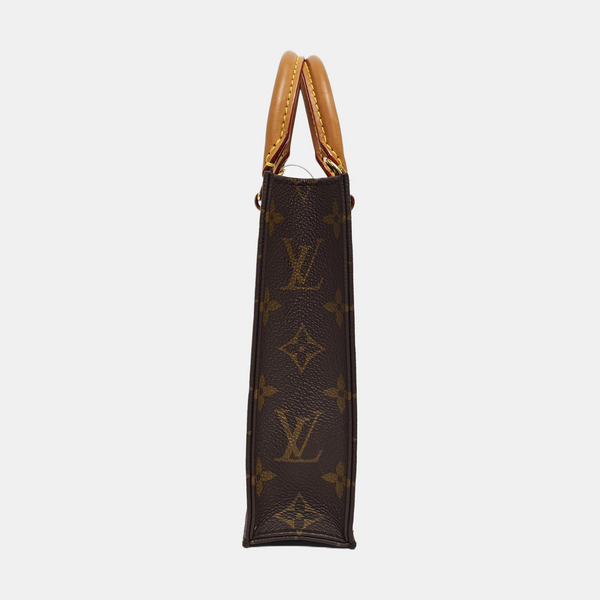 SAC PLAT Mini Monogram Coated Canvas Brown