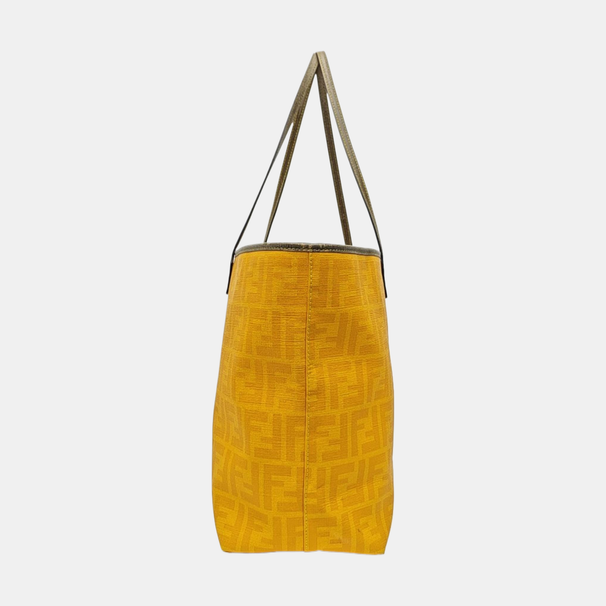 Coated Canvas Tote Bag Gold