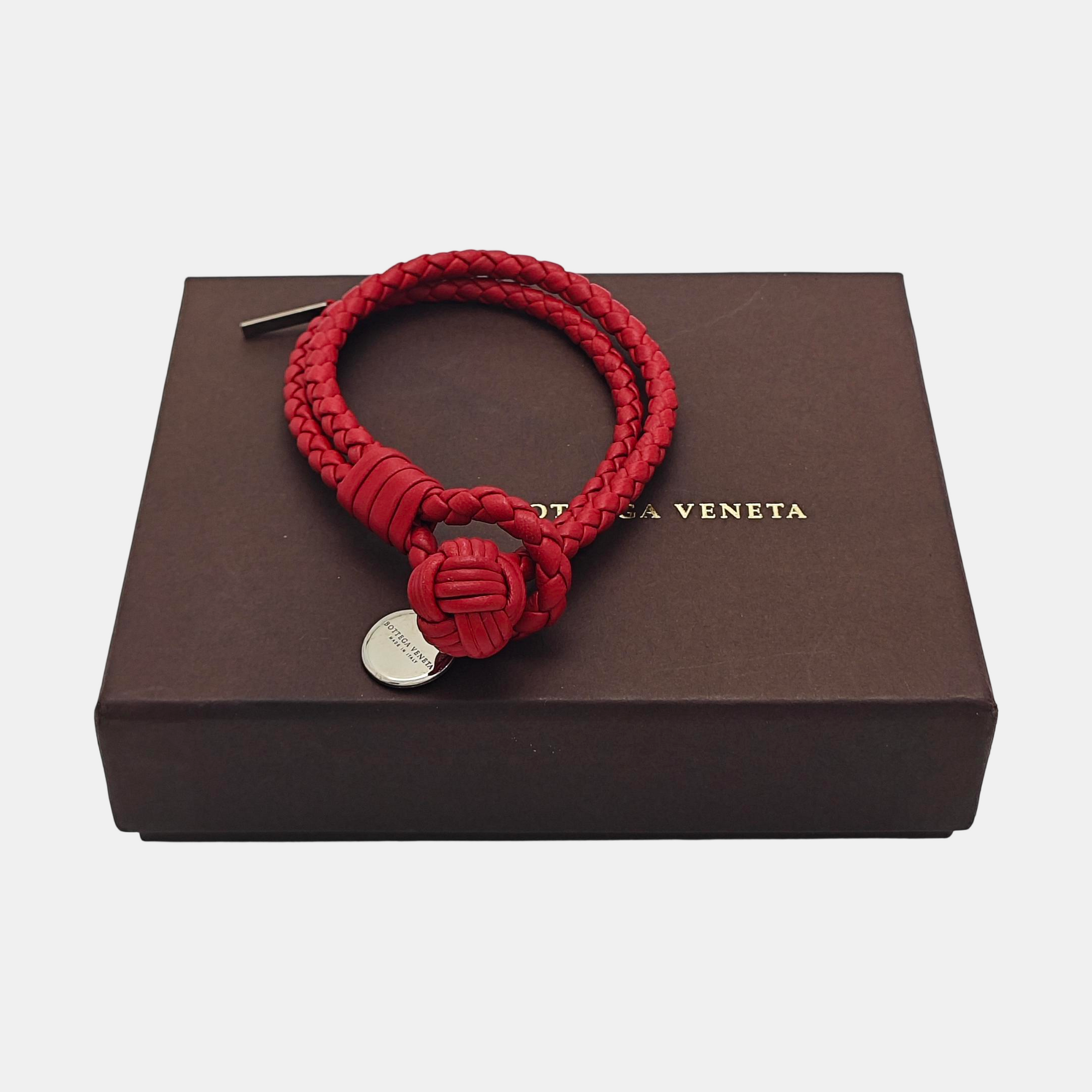 Leather Red Bangle