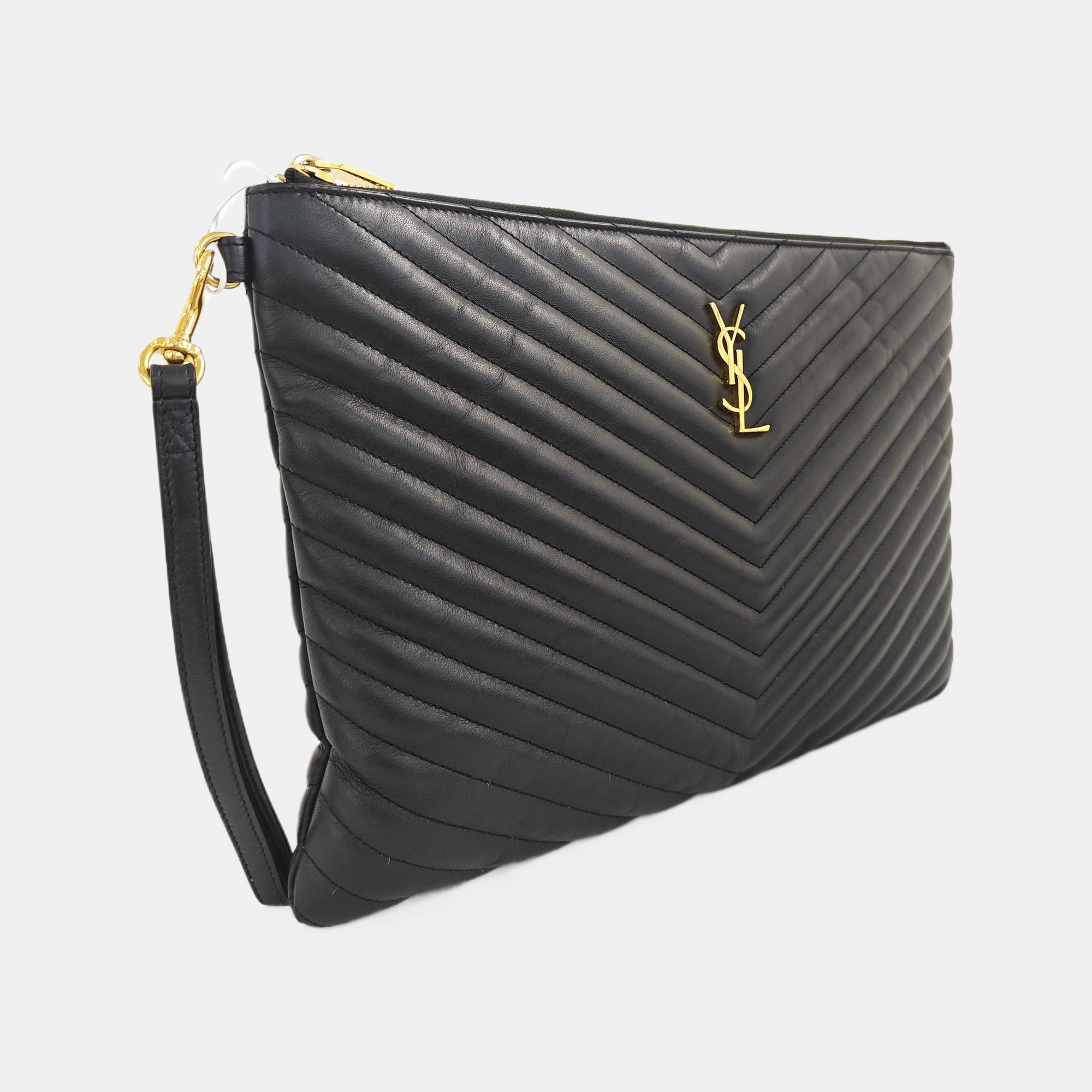 MONOGRAM Chevron Calfskin Black