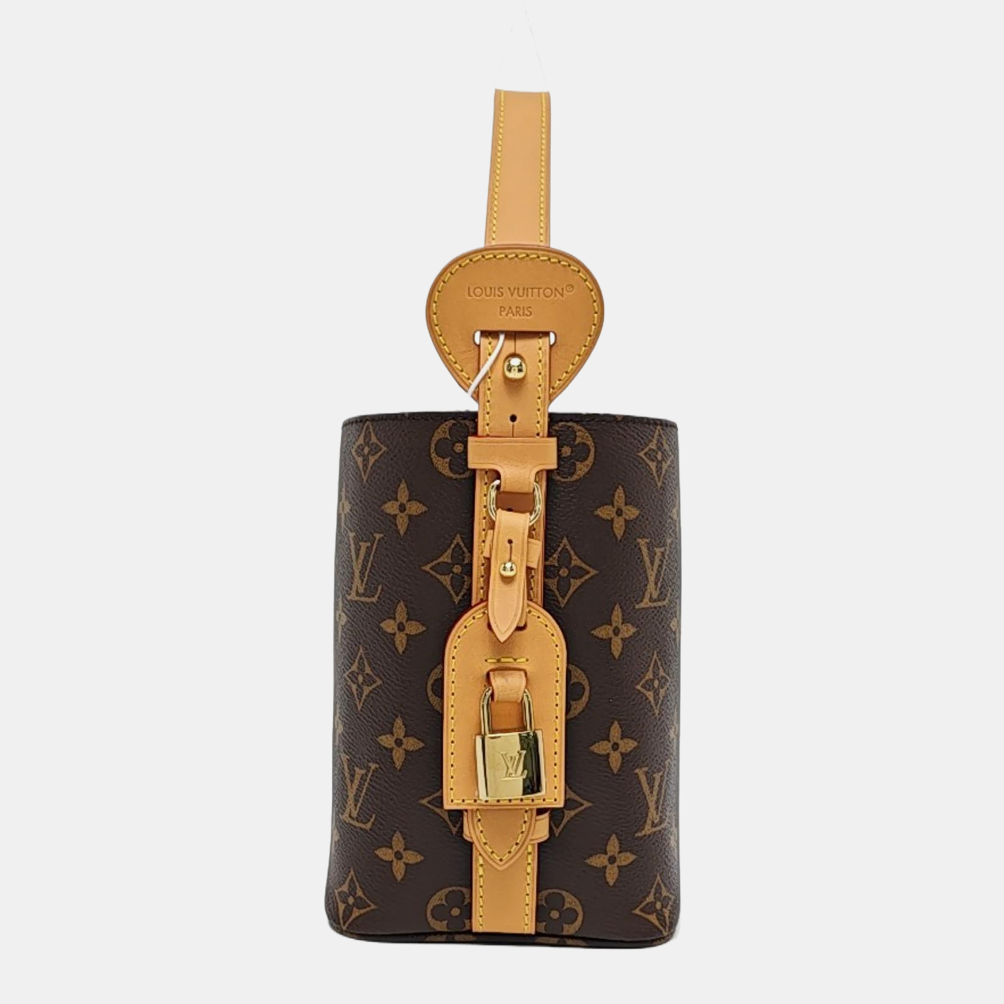 ALL IN BB Monogram Coated Canvas Brown