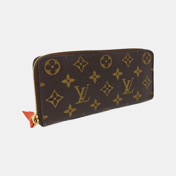CLÉMENCE Monogram Coated Canvas Brown Wallet