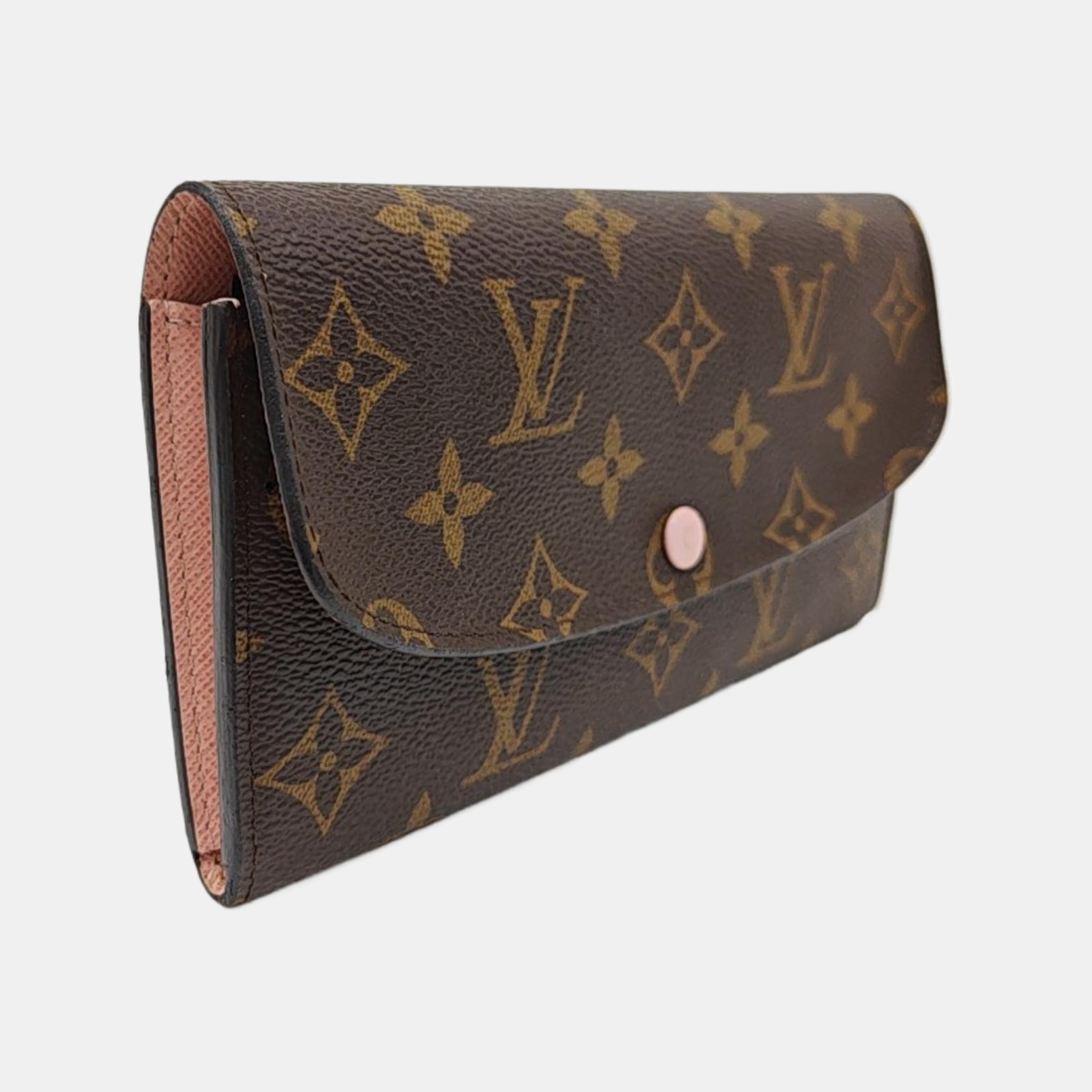 EMILIE Monogram Coated Canvas Brown Wallet