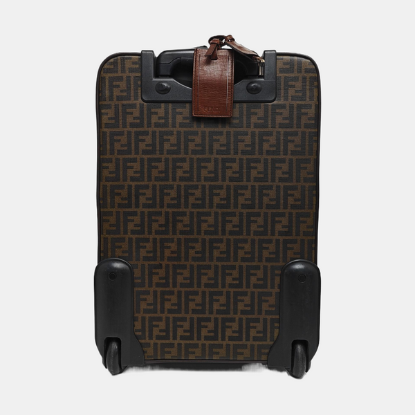 Coated Canvas Luggage Brown