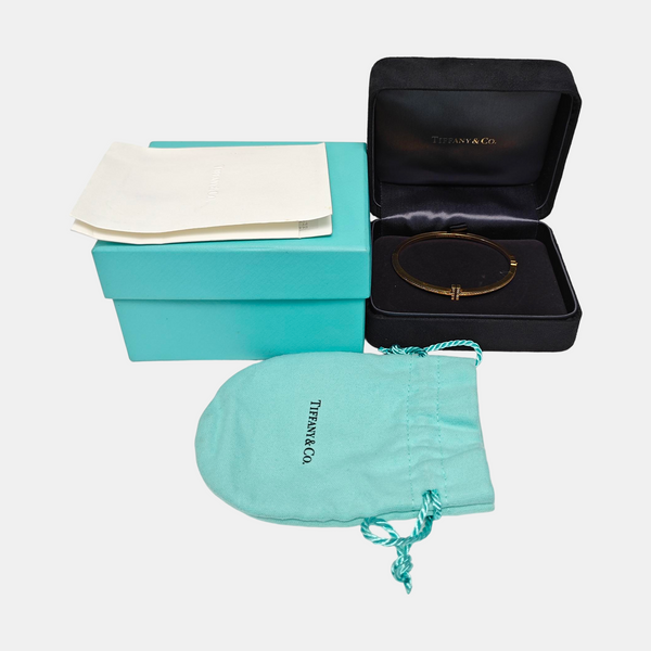 Tiffany T 18k Gold Bangle