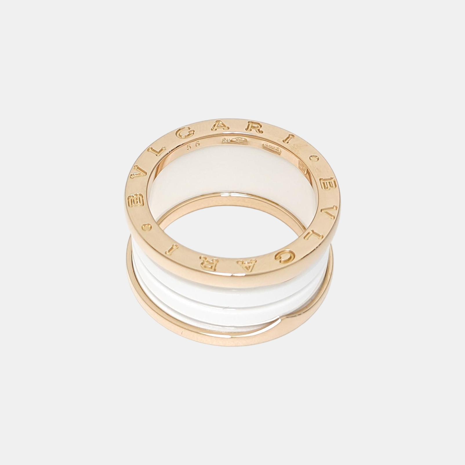 B.ZERO1 18k Rose Gold Ring EU 56