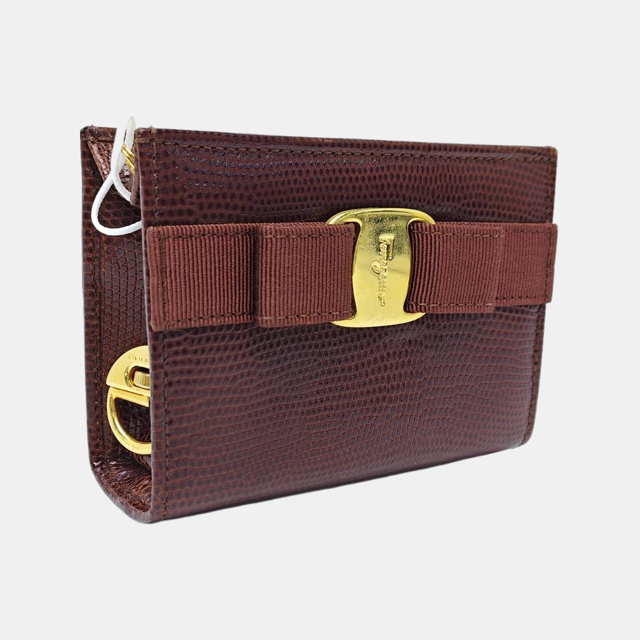 Ginny Calfskin Brown Coin Purse