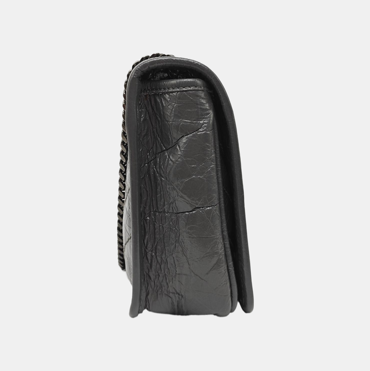 NIKI Mini Chevron Calfskin Gray