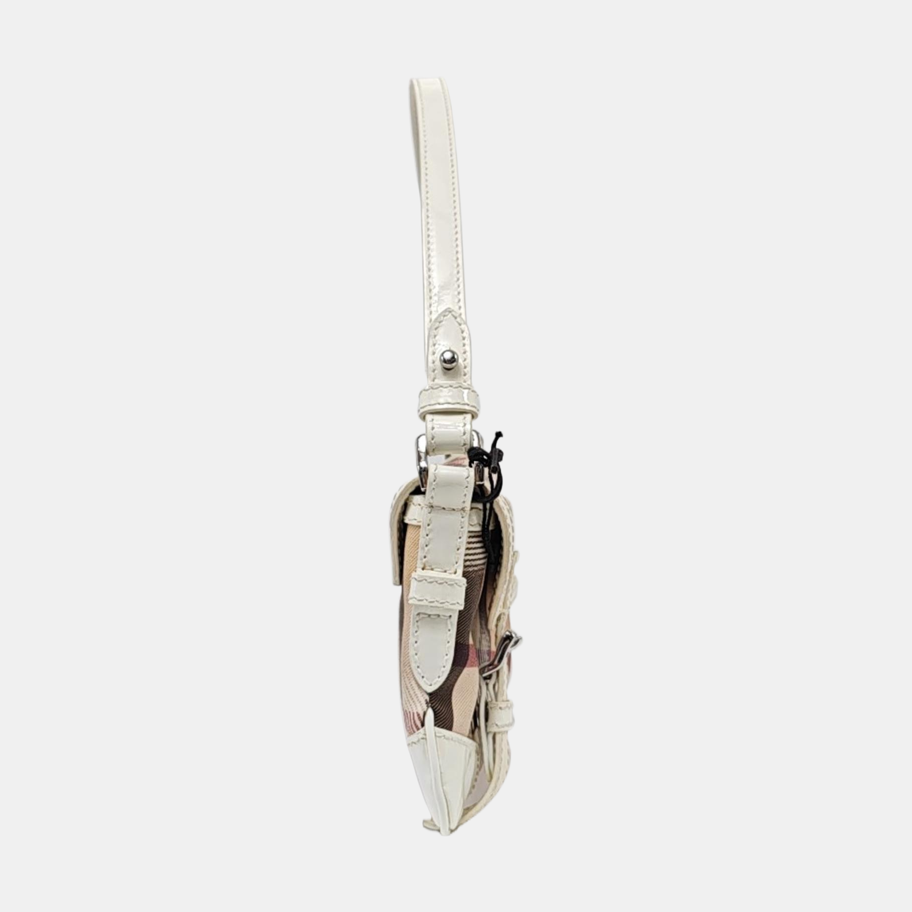 Coated Canvas Top Handle Bag Beige