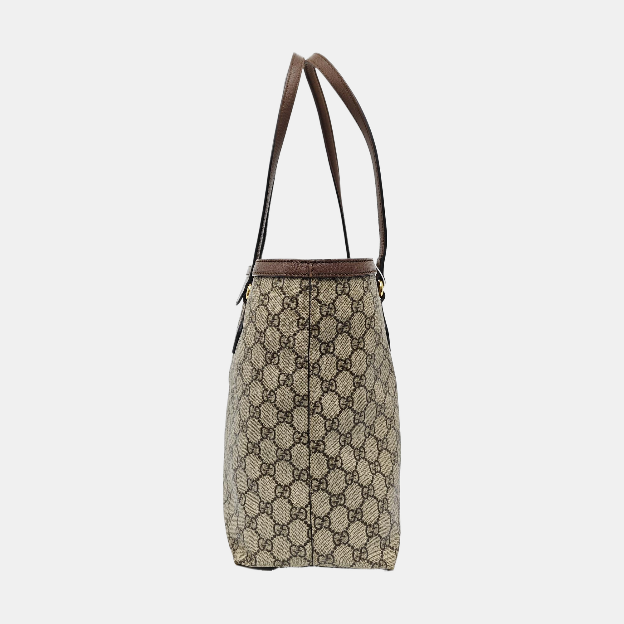 Ophidia Medium Monogram Coated Canvas Beige