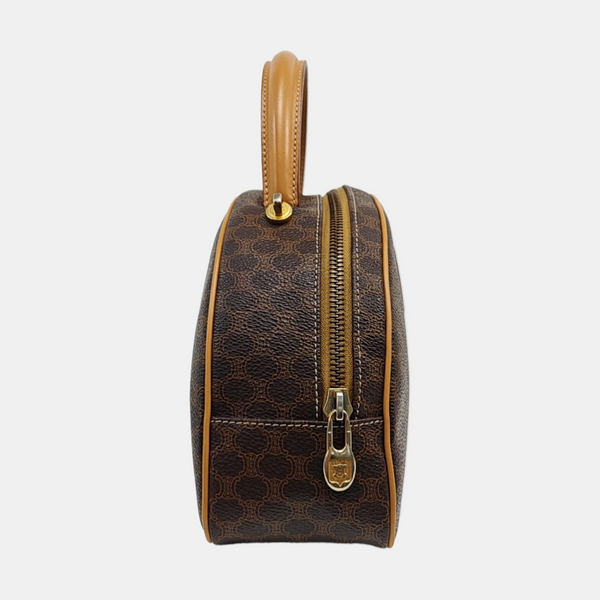 Leather Top Handle Bag Yellow