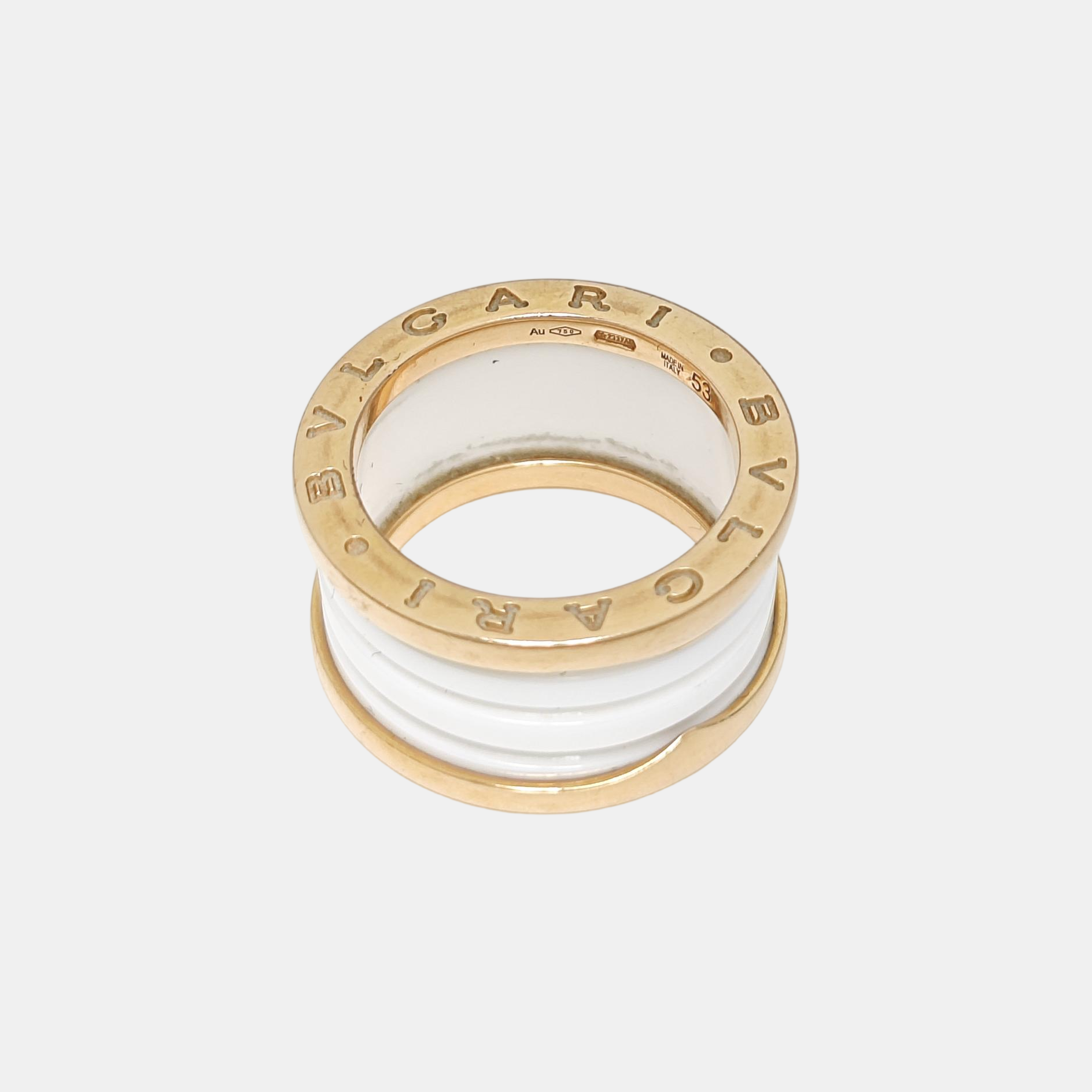 B.ZERO1 18k Rose Gold Ring EU 53
