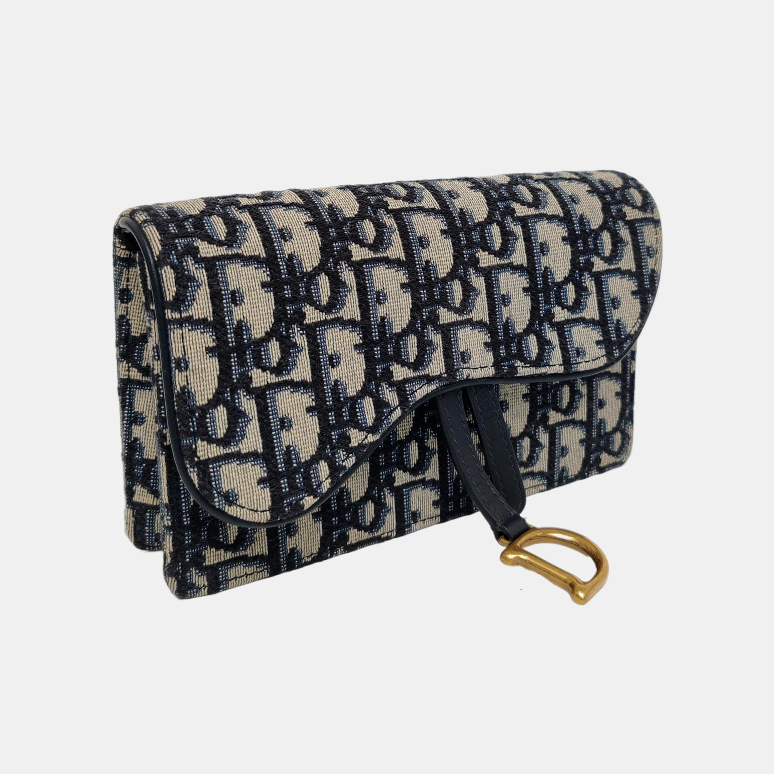 Authenticated pre-owned  Saddle Oblique Canvas Blue - Belt Bag at Looply