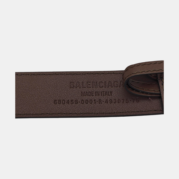 Coated Canvas Belt Brown