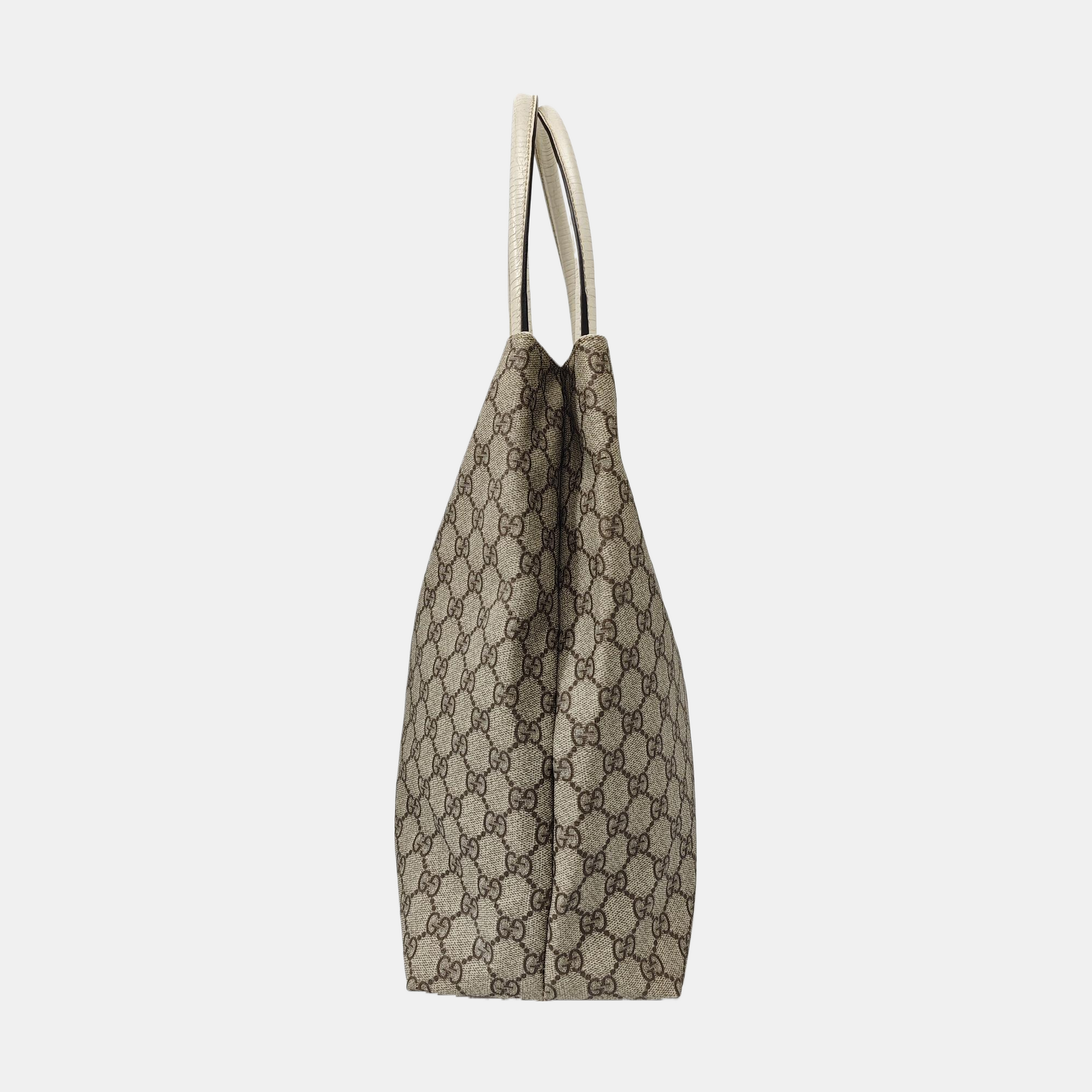 Monogram Coated Canvas Tote Bag Beige