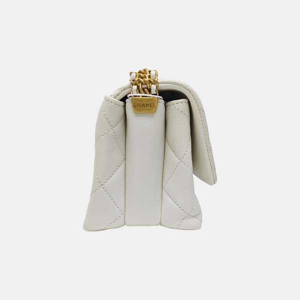 23S Mini Quilted Calfskin White