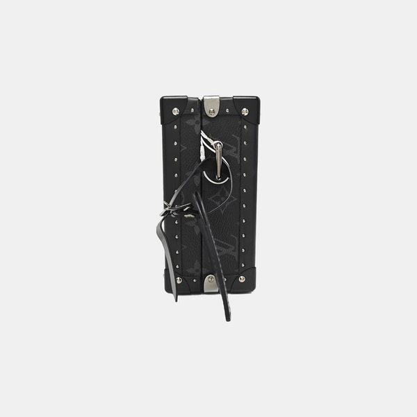 CLUTCH BOX Monogram Coated Canvas Gray