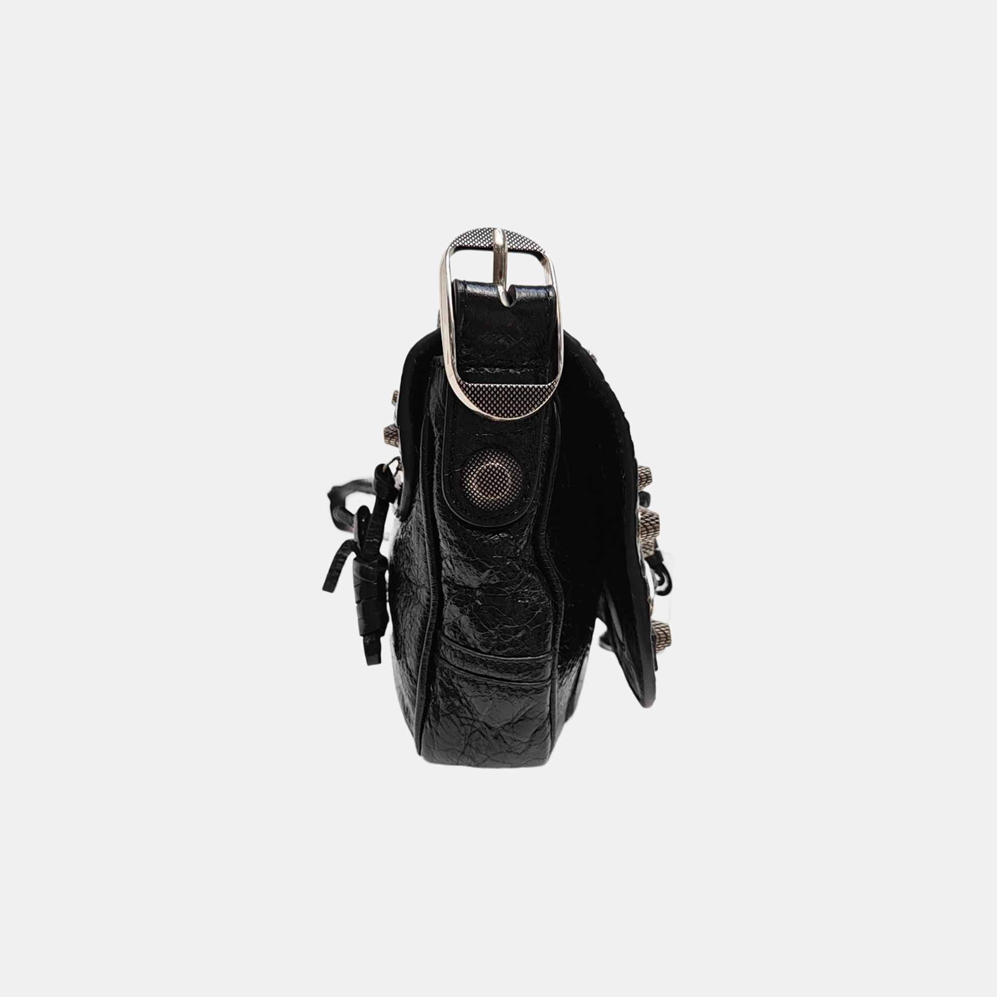 Calfskin Shoulder Bag Black