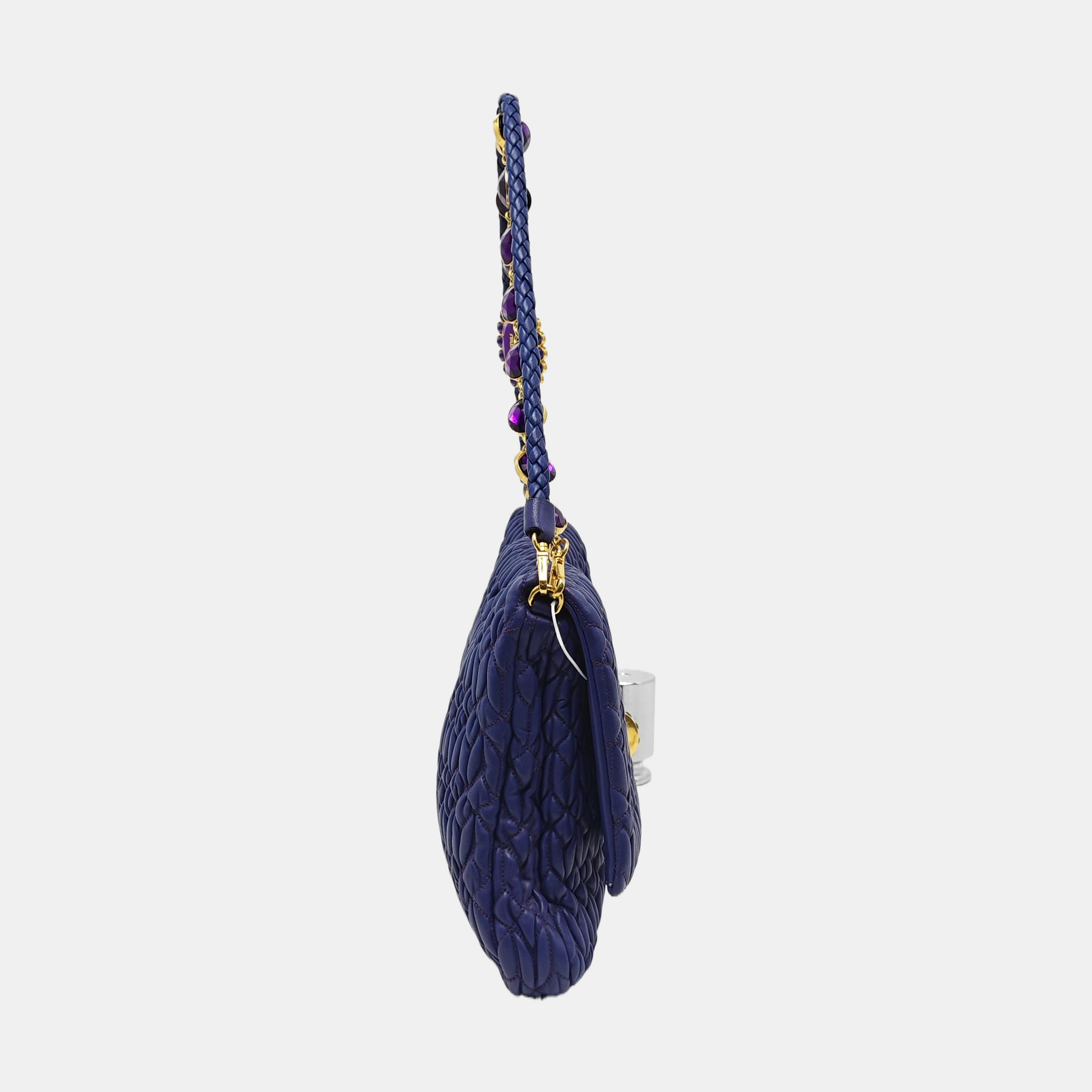 Crystal Quilted Lambskin Purple