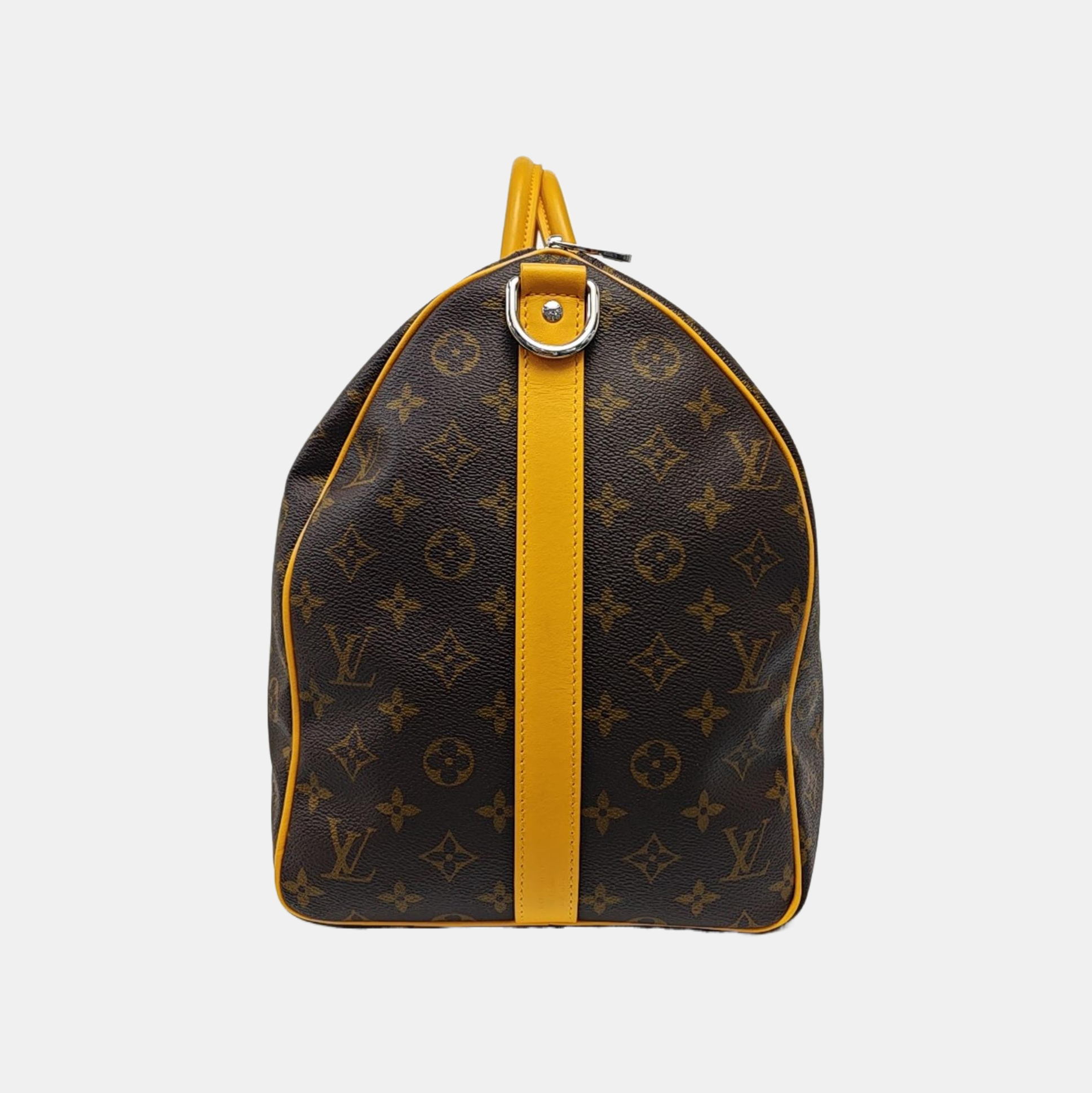 KEEPALL 50 Monogram Coated Canvas Brown
