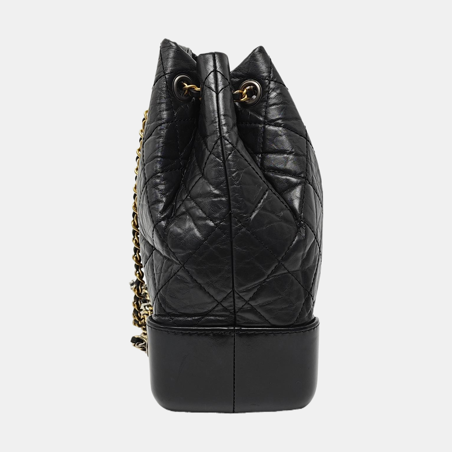 GABRIELLE Small Quilted Calfskin Black