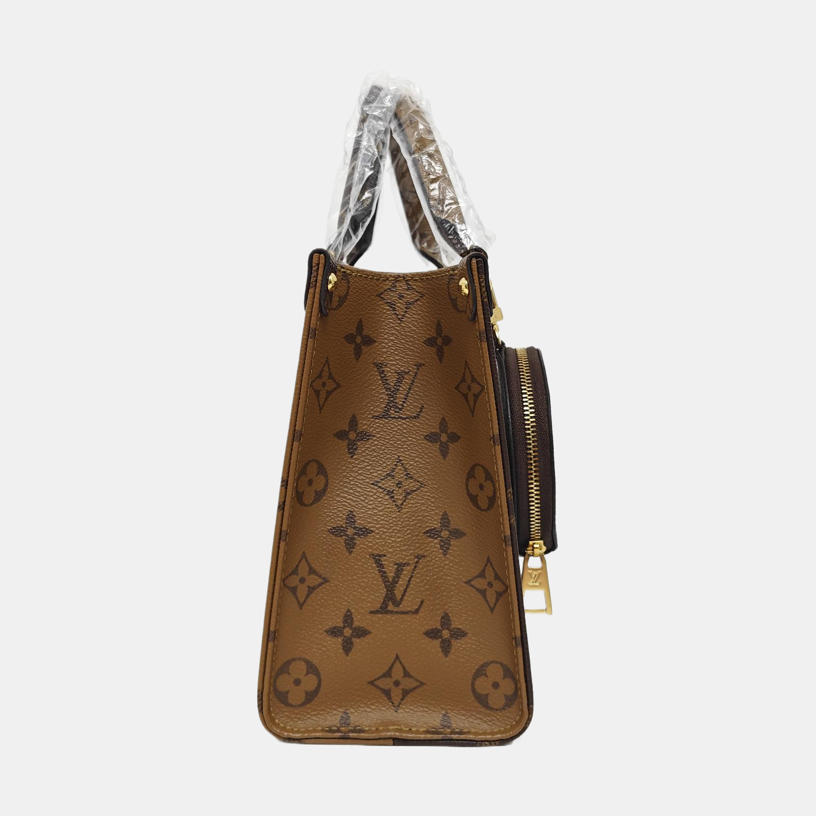 ONTHEGO PM Monogram Coated Canvas Brown
