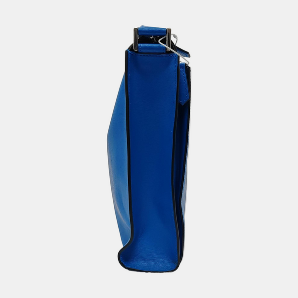 Leather Crossbody Bag Blue