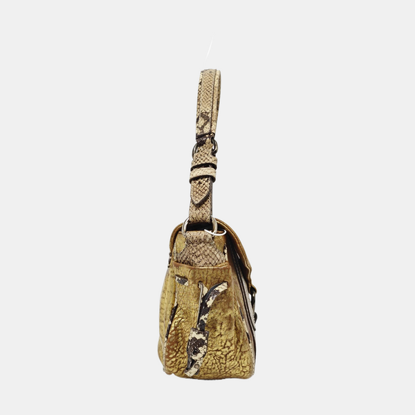 Leather Shoulder Bag Gold