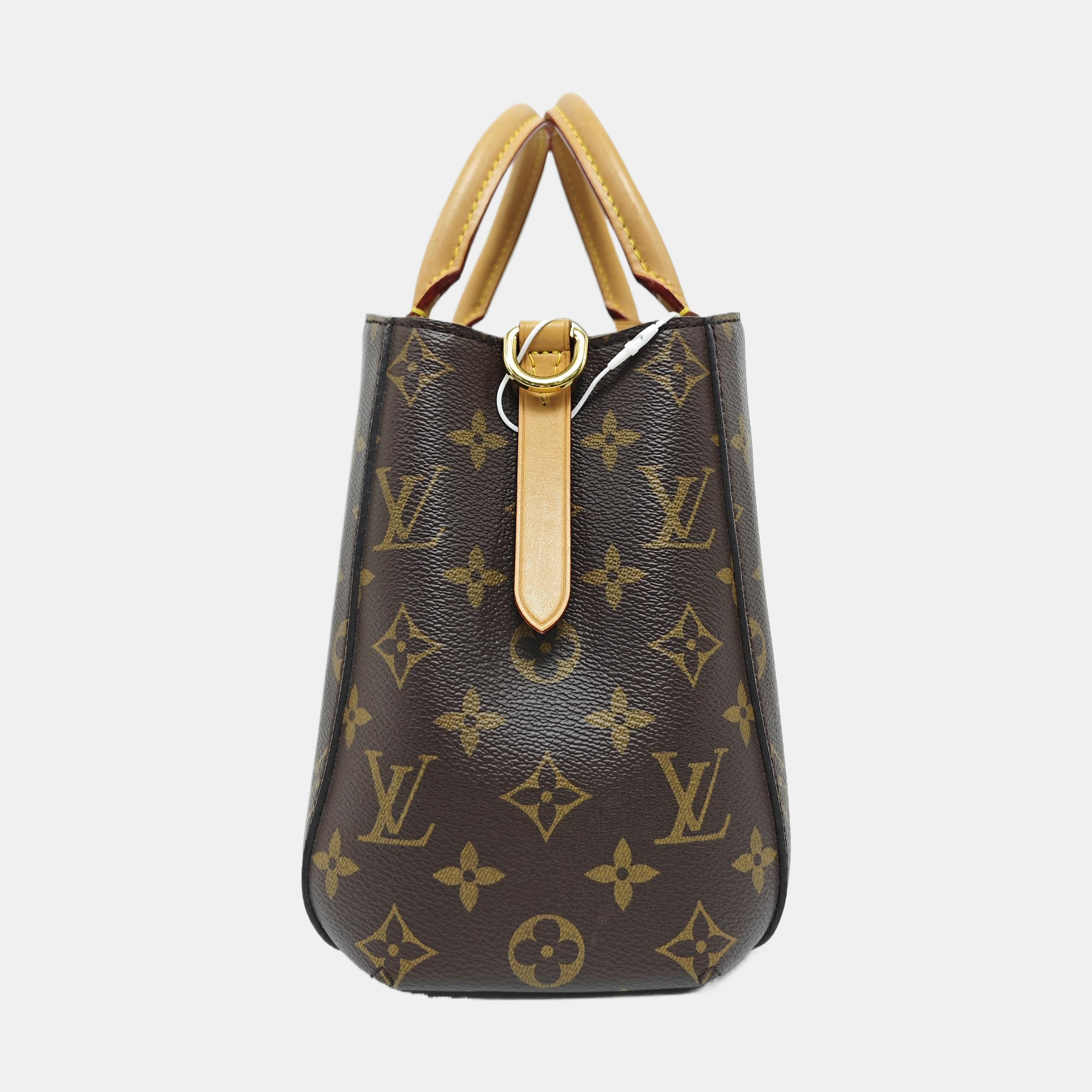 MONTAIGNE BB Monogram Coated Canvas Brown