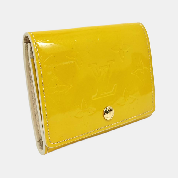 Monogram Patent Leather Wallet Yellow