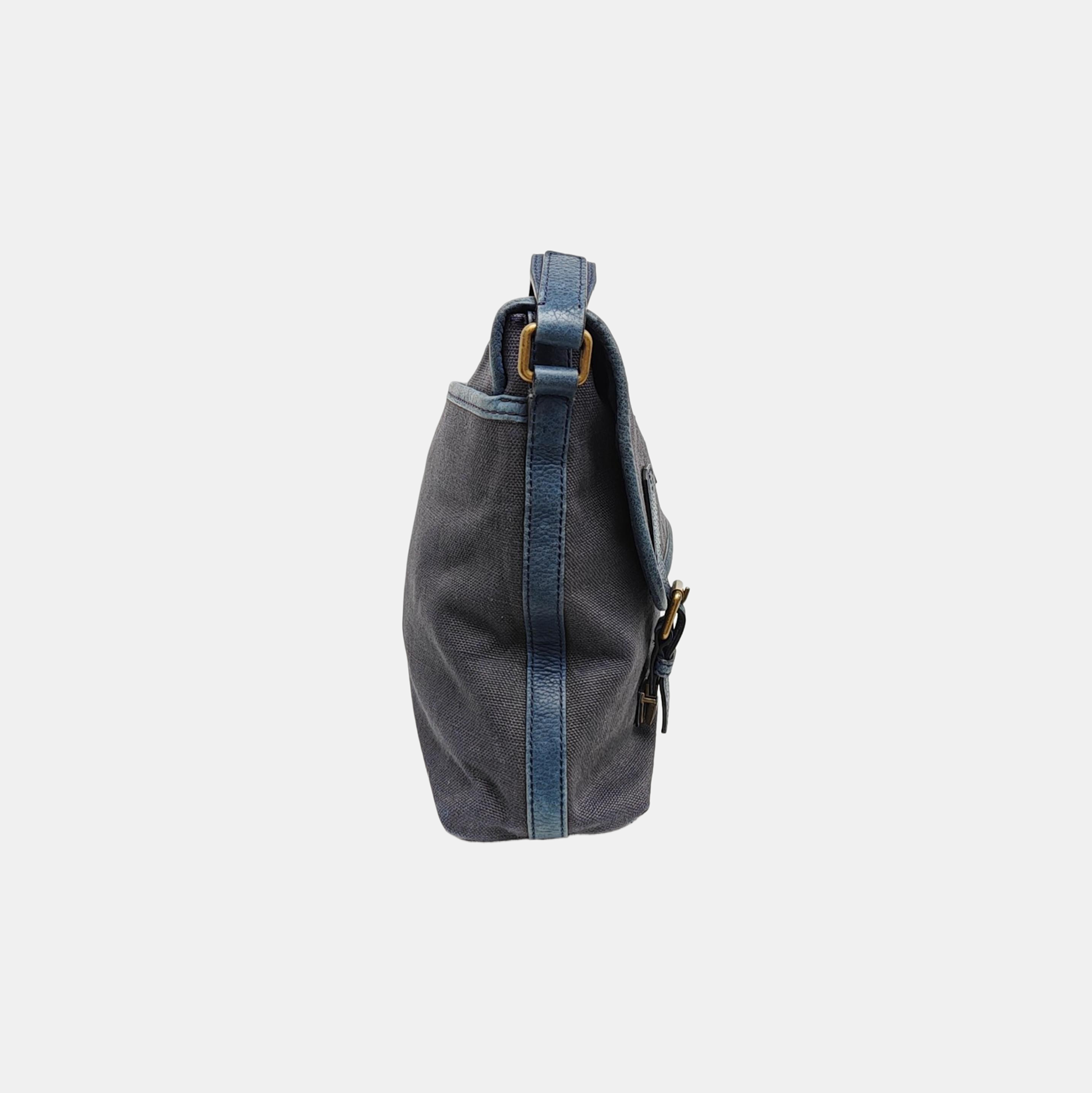 Fabric Shoulder Bag Blue