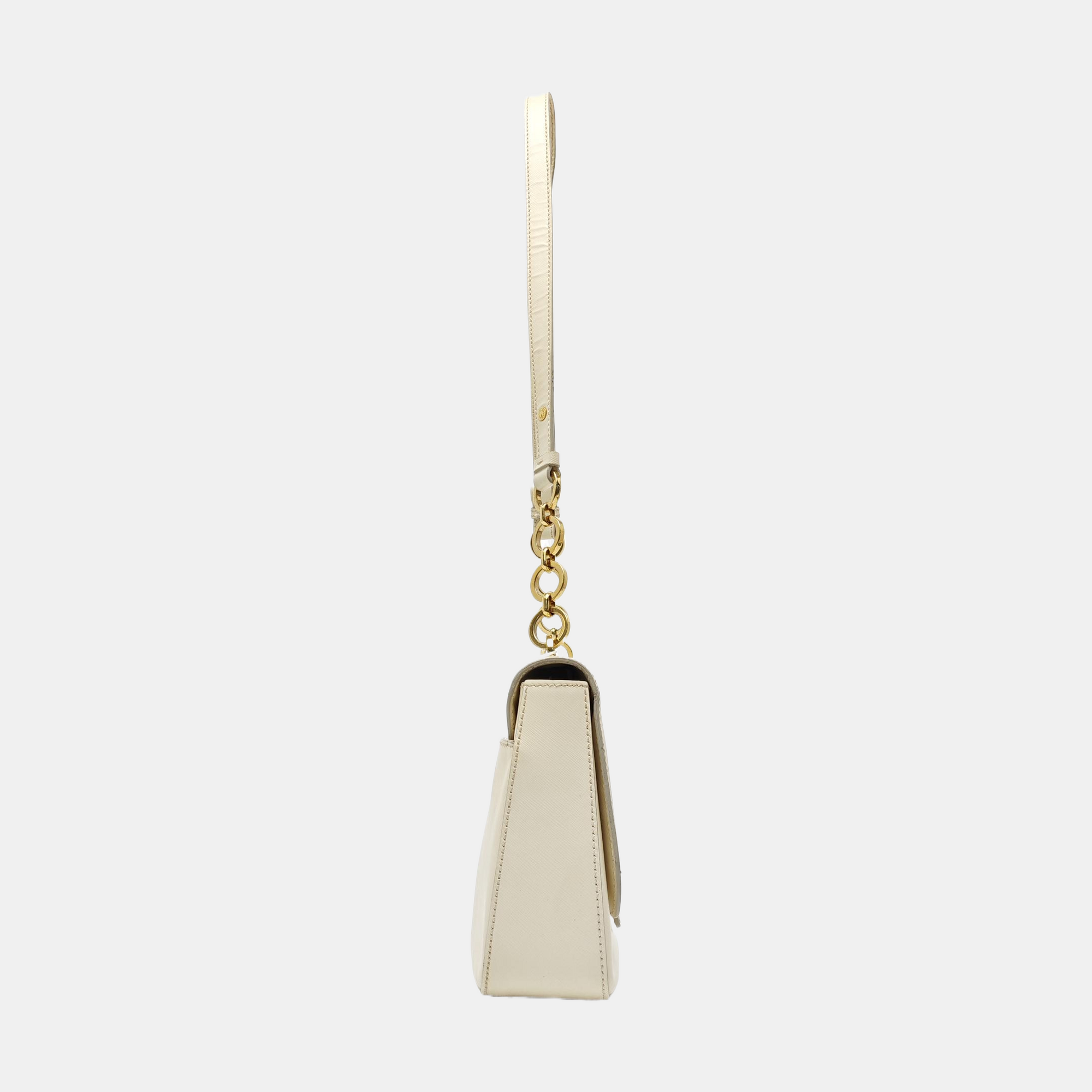 Calfskin Shoulder Bag White