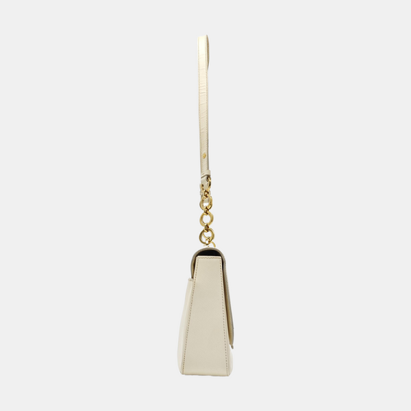 Calfskin Shoulder Bag White