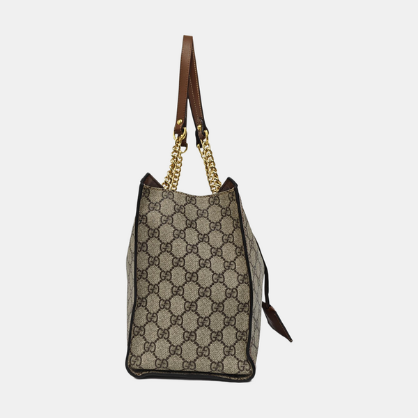 Padlock Medium Monogram Coated Canvas Beige