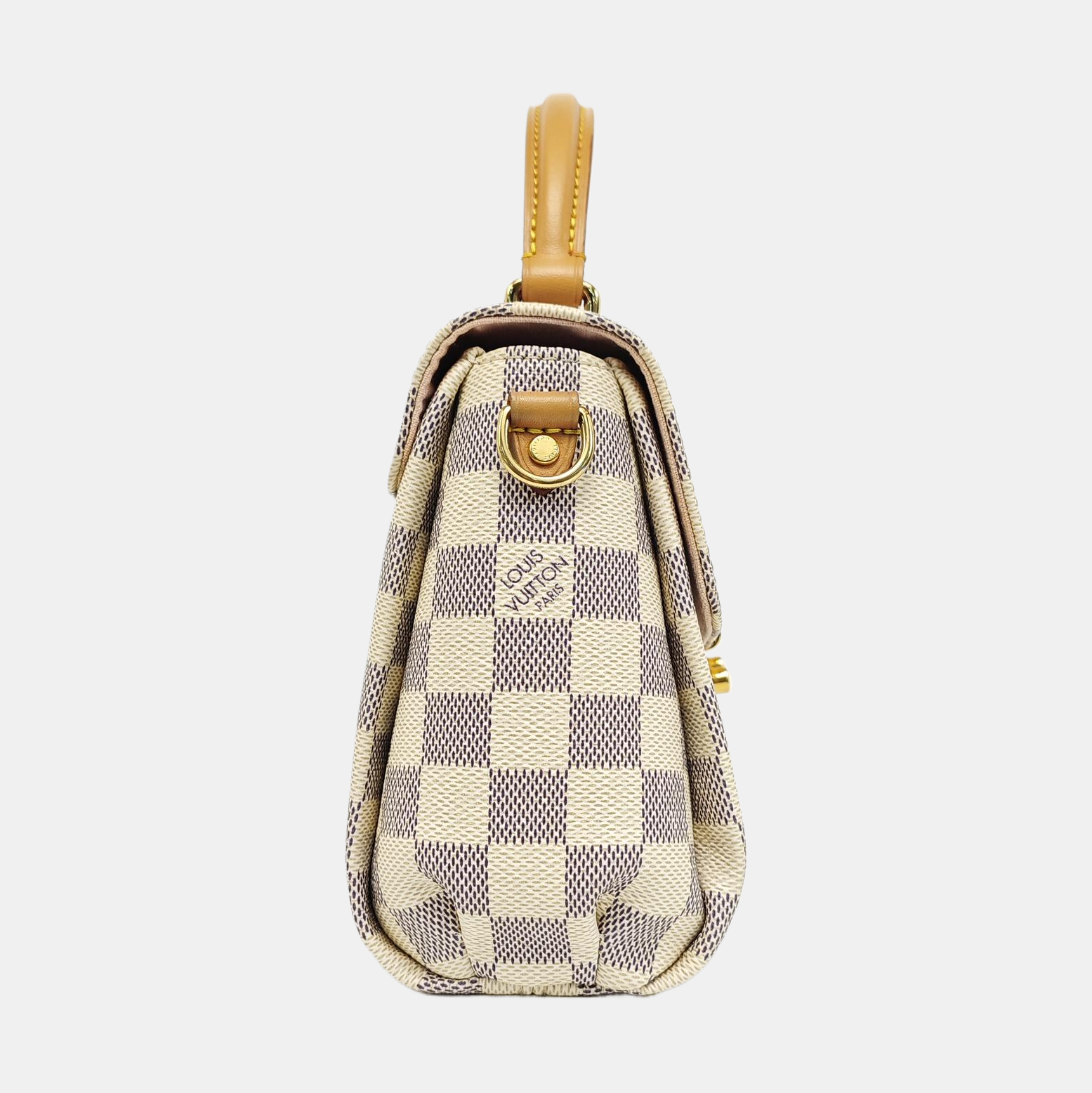 CROISETTE Damier Azur Coated Canvas White