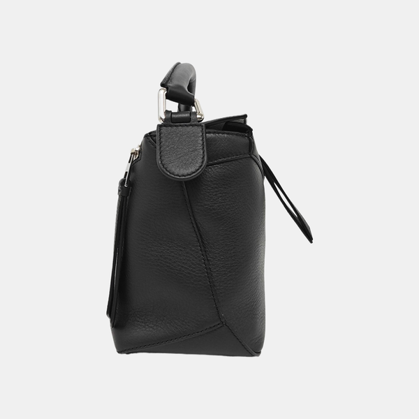 Puzzle Edge Small Calfskin Black