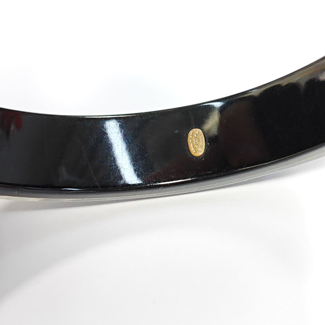 Synthetic Material Black Bangle