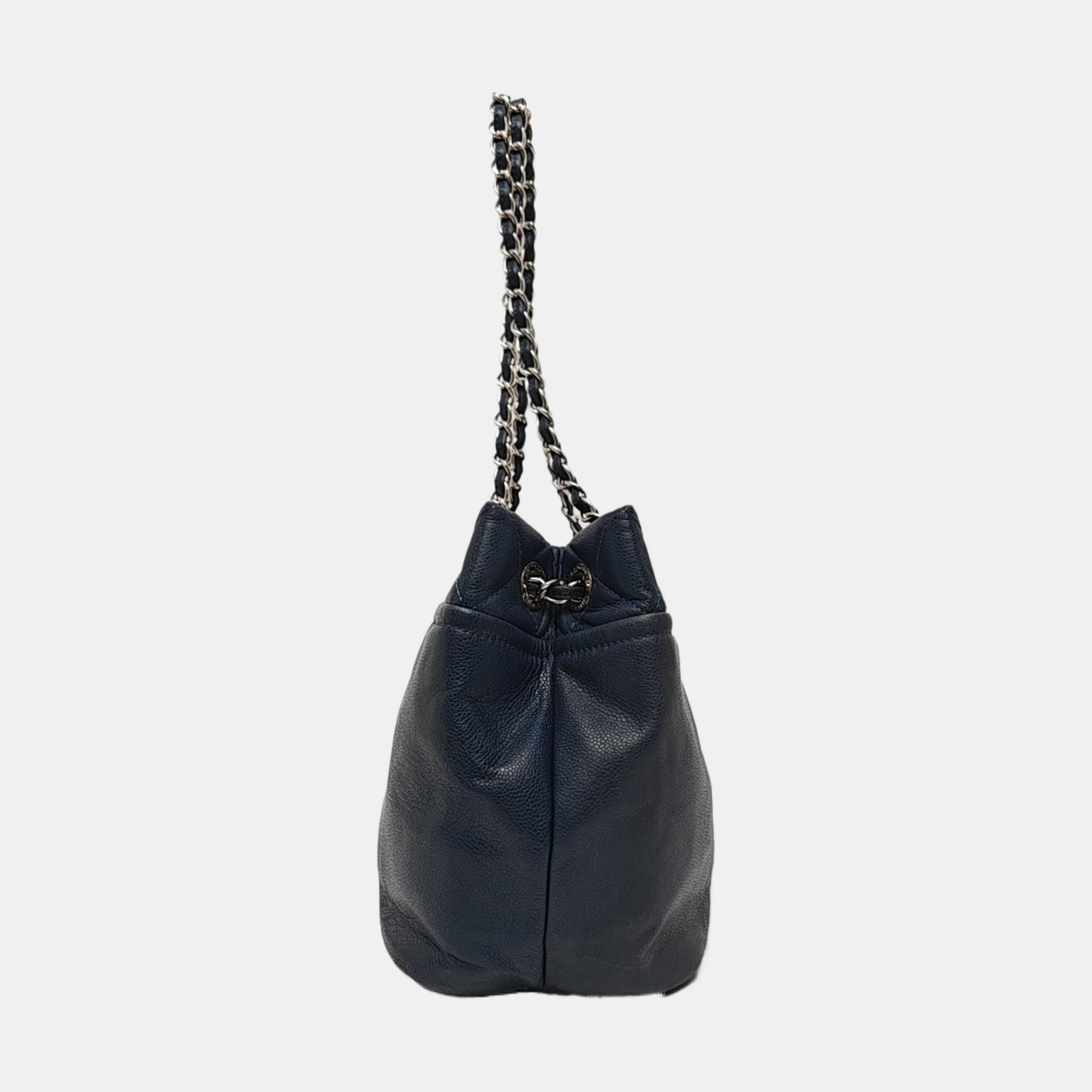 CC TIMELESS SOFT Quilted Grained Calfskin Blue