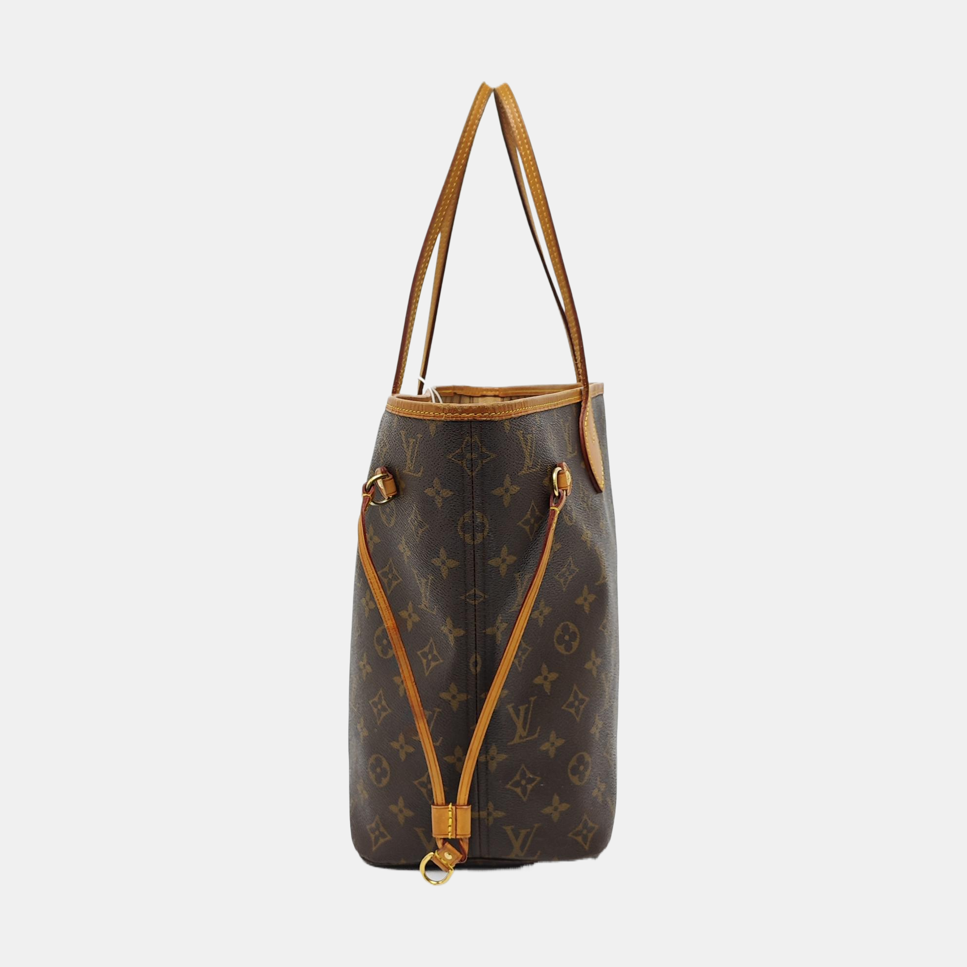 NEVERFULL MM Monogram Coated Canvas Brown