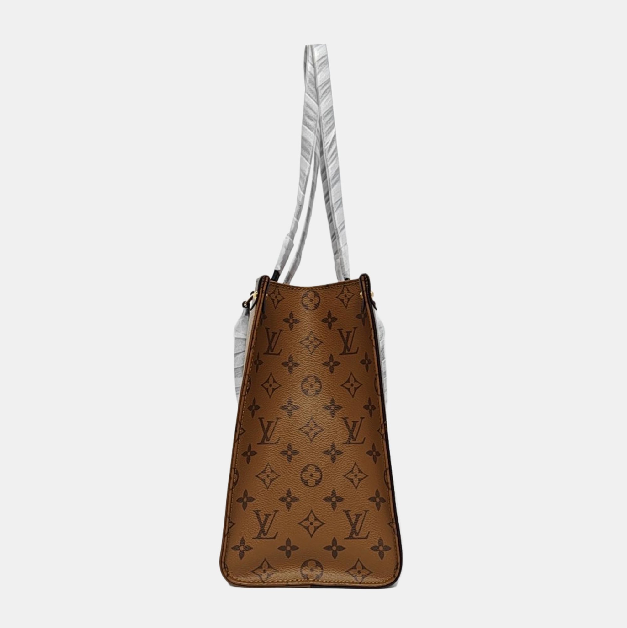 ONTHEGO MM Monogram Coated Canvas Brown