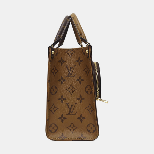 ONTHEGO PM Monogram Coated Canvas Brown