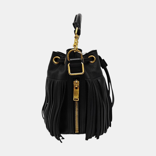 Calfskin Shoulder Bag Black