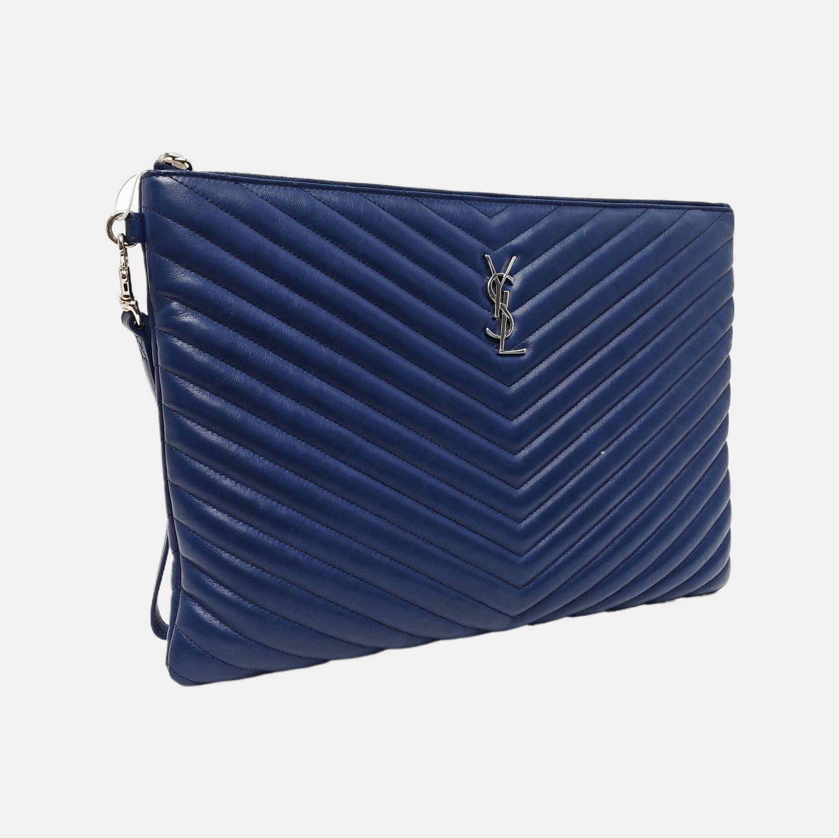 MONOGRAM Chevron Calfskin Blue