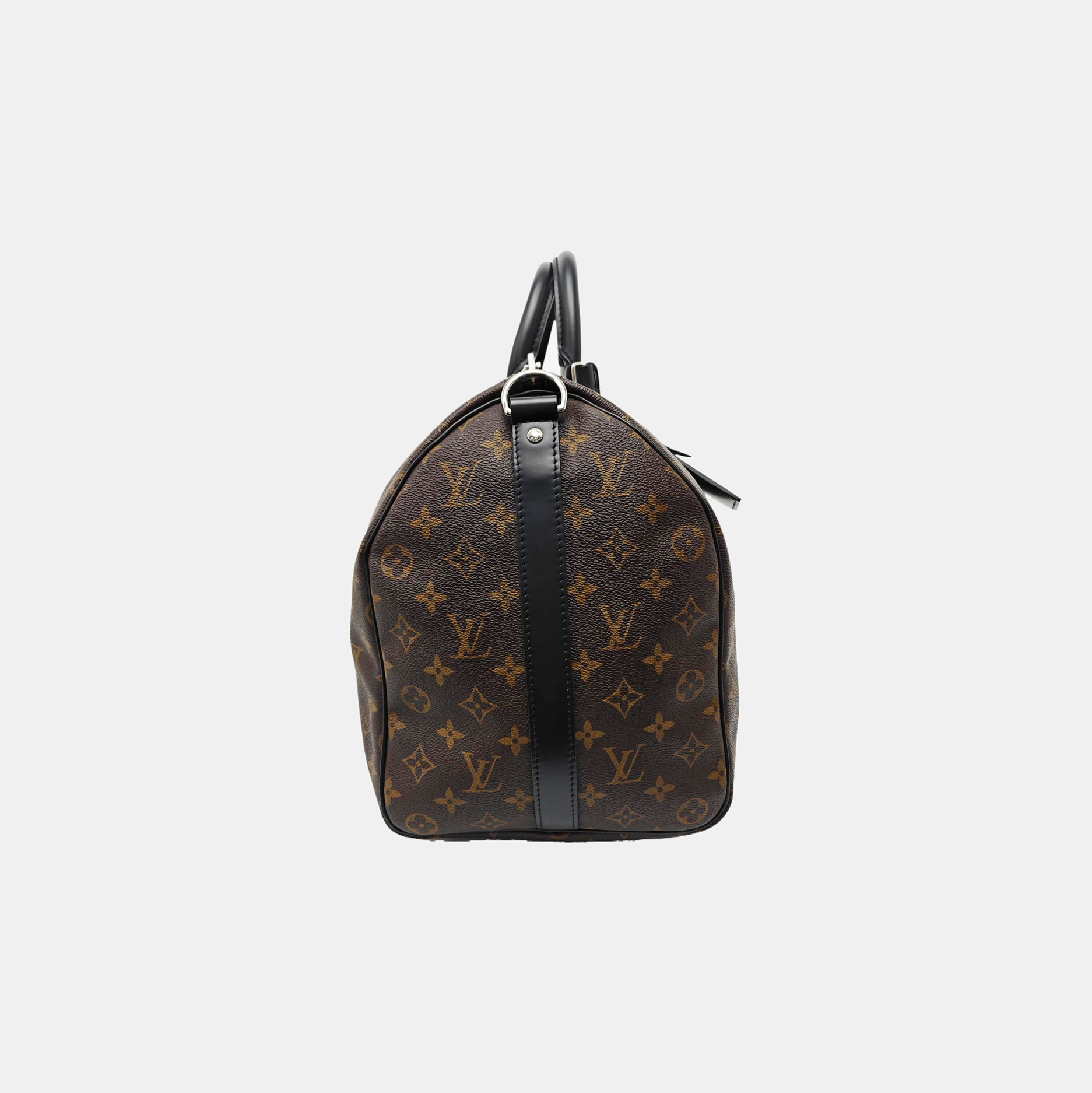 KEEPALL 45 Monogram Coated Canvas Brown